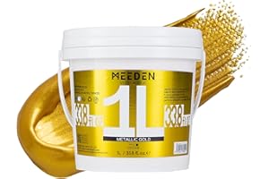 MEEDEN Metallic Gold Acrylic Paint: 1L Thick Gold Leaf Paints for Painting on Canvas Crafts Furniture Home Décor Pumpkin