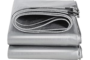 QHAIYYBF Lona Impermeable Exterior Toldo Reforzado PE 160 g/m² Protección contra UV,con Ojales de Acero Inoxidable para Leña,Muebles,Jardín,Piscinia,Vehículos