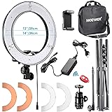 NEEWER RL-12 LED Ring Light 14" esterno/12" al centro con supporto per luce, filtro colorato, supporto per telefono per trucc