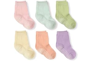 LA Active Non Slip Grip Ankle Boys and Girls Socks for Babies Toddlers and Kids