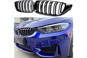 Gangying F32 Griglia per BMW Serie 4 F32 F33 F36 (2014-2019) F82 M4 F80 M3 (2015-2019) Grill Nere Griglia Del Paraurti Anteriore adatta per tuning BMW4 serie