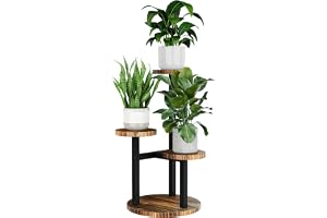 Bamworld Träställning för växter, blomstertrappa, växthylla, blomsterhylla, utomhusblomstege, väderbeständig, hylla med 3 niv