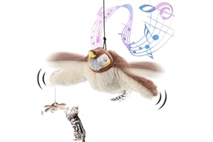 Hillylolly Flapping Bird Toy Cat, Giocattoli per Gattis Uccello, Flappy Bird di Giochi per Gatti, gioco gatto uccellino che vola，giochi per gatti uccellino volante, Uccellino per Gattis che si Muove