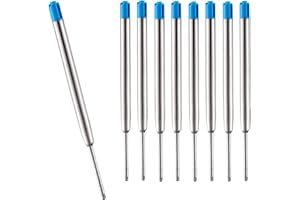 CHARMNGIFTS 5 x Parker Pen Refills Blue for Ballpoint Pens, 9.9cm Long Blue Pen Refills Compatible with Parker Ballpoint Pens, Medium Size 0.7 Nib (5)
