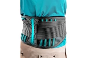 NativoDex Fascia Lombare Supporto Schiena - Cintura Lombare di Sostegno Traspirante e Confortevole per Uomo e Donna - Fascia Elastica Lombare Ortopedica - XXL