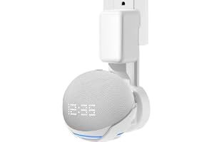 ZORBES Wall Adapter Holder for Echo Dot 4th Gen/Echo Dot 5th Gen Smart Speaker. Echo Dot Accessories Built-in Plug Cable Management with Stand for Echo Dot Speakers, Smart Speaker Stand(Holder Only)