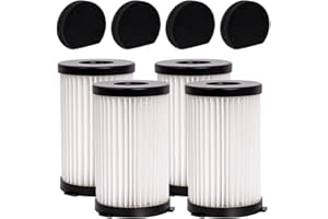 YanBan 4 filtros HEPA + 4 esponjas compatibles con MooSoo D600/D601 iwoly V600, para Ariete Handy Force 2759/2761, para Conga Thunderbrush 520/550/560