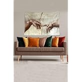 Ontheclouds Beyaz Ademin Yaratılışı Leke Tutmaz Kadife Kumaş Duvar &Ouml;rt&uuml;s&uuml; Duvar Halısı Tapestry, 70 x 100