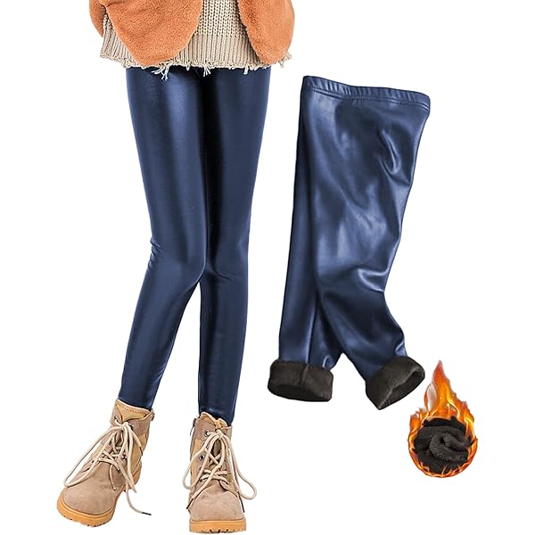 Baby Meisjes Stretch Legging Pu Lederen Broek Panty Basic Plain Volledige Lengte Panty - zwart - XL
