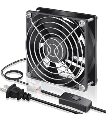 AmRunJe 4 X 120mm KEF16 Server Rack Fan DC 12V With AC Speed Control 110v 220v 240v Cpu Cooler Big Airflow Garage Computer Rv Refrigerator Xbox Electronic - View #4