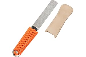 SHARPAL 181N BUDDYGUARD Dual-Grit Diamant Slipning Sten med Läderband, Verktygsslipare för Slipning kniv, Yxor, Gräsklippar Kniv, Tträdgårdssax, Mejslar, Spade, Borrar och Alla Bladkanter