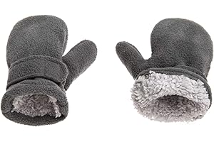 SEYUFN Mitones de invierno para bebé forro polar para niños pequeños guantes calientes y suaves para bebés y niñas mitones ajustables al aire libre