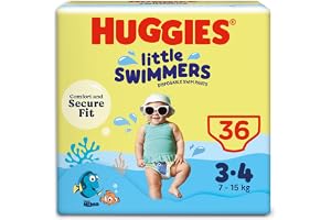 Huggies Little Swimmers, simblöjor, 3–4 år (36 byxor)