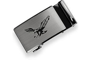 Glamexx24 Fibbia per cintura da uomo con fibbia di ricambio a cricchetto automatica, accessorio per cintura, adatto per cintura da 35 mm di larghezza