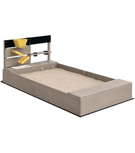Arenero Niños Caja De Arena De Madera 150x150 Cm Con Bancos Y