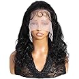 HAIR HUT Style Icon 13 x 4 Body Wave Lace Frontal Wigs 18" Human Hair Free Part 3D Lace Wigs for Women, Hair Extension Wig for Women (Natural Black)