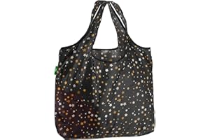 ECO CHIC Foldable Reusable Large Recycled Grocery Bags Lightweight Shopping Tote Bags with Storage Pouch