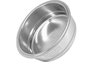 NEOUZA Filtro in acciaio inox 304 da 51 mm, cestello cieco per portafiltro senza fondo, compatibile con macchine da caffè Delonghi, Breville (1 tazza)