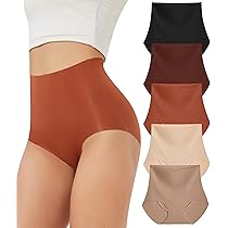 Nahtlose Unterhosen Damen 6er Pack - Seamless Slips Mit Hoher Taille