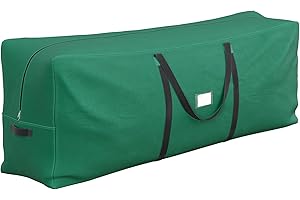 SONGMICS Bolsa de Almacenamiento para Árbol de Navidad, Protectora para Árboles de 270 cm, Tejido Oxford 600D, Antipolvo, Impermeable, Plegable, Asas, Verde RXS003G01