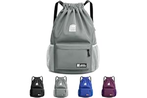 Sarmeley Drawstring Backpack Bags, Printed Drawstring Gym Bag for Men Women Girls Boys, Large Drawstring Bags Waterproof Swimming Bag Draw String Bag for Shopping Sport Travel