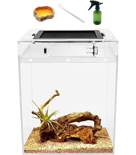 Terrarium Bois Pour Reptiles 80x40x42cm - Vivarium Pour Tortue, Serpent, Lézard, Neuf Nisorpa