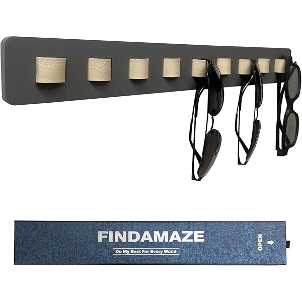 8 Porta Occhiali Da Parete Autoadesivi - Espositori Pieghevoli Per Occhiali Da Sole E Da Vista (Nero/Argento) - Foto 5