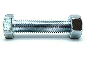 DOJA BARCELONA DOJA INDUSTRIAL | Viti e Dadi | 10 x 50mm | 25 Pezzi | Bulloni e Dadi con Testa Esagonale | Kit Fai da Te in Acciaio Zincato | Uso Domestico e Professionale (Falegnameria, Edile, Industriale, ecc)