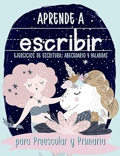 Aprende a escribir: Ejercicios de escritura: Abecedario y palabras: para Preescolar y Primaria: Cuaderno de actividades para practicar la escritura ... niños y niñas de preescolar