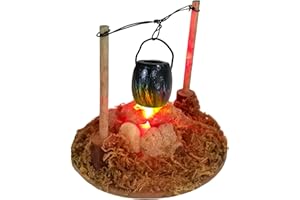Johiux LED-Lagerfeuer Wichtel Zubehör Weihnachten,Miniatur Stadtflamme Mini Lagerfeuer Wichtelzubehör Miniatur Wichtel Zubehör,Wichtel Feuerstelle Miniatur Weihnachten Lagerfeuer Krippe Zubehö.