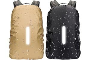 SSKHE Housse de Sac à Dos Imperméable 2 pièces – Protection Sac à Dos Pluie avec Bandes Réfléchissantes, Sac Étanche Randonnée, Sac à Dos Imperméable 30-40L, Protège Sac à Dos Pluie École et Voyage