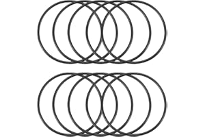 UXCELL sourcing map Nitrilo Caucho Tóricas Juntas 51mm OD 47mm ID 2mm Ancho, Métrico Sellado Empaquetadura, Paquete de 10