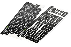 ‎LACERTO Lacerto® | 15x15mm - Deutsches Aufkleberset für PC & Laptop Tastaturen inkl. Zusatztasten & Ziffernblock | Farbe: Schwarz