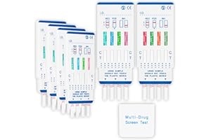 CLARK PHARMA 5 kits de pruebas de drogas | Pruebas para 8 Drogas de Abuso en la Orina | Cocaína, Cannabis, Ketamina, Opiáceos, Anfetaminas, Metanfetamina (Crystal Meth), Benzodiacepinas y Éxtasis