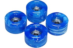 SPITBOARDS Fingerboard Urethane Swirl Wheels 60D with Real Ball Bearings Professional CNC Quality - Swirl Blue
