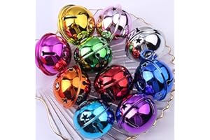 WAMBERE 20 Stück 4cm Glöckchen zum Basteln,Glöckchen,Weihnachtsglöckchen,Rostschutz Glöckchen, Metallglöckchen Optimal für Handwerk, Schmuck, Festival Dekoration,Haustier Glocken,Mischfarbe