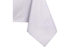 AmeliaHome, tovaglia idrorepellente, design a effetto loto, Poliestere, Lilla Gaia, 140x400 cm