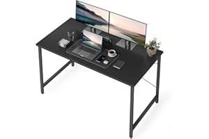 ‎CUBICUBI CubiCubi Schreibtisch, Kleiner Computertisch, 100 x 48 x 75 cm Bürotisch, für Arbeitszimmer, Schlafzimmer, Industrie-Design, Metallgestell, Schwarz