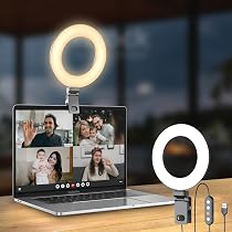 Weilisi 6.5'' Ring Light for Computer, 3 Light Modes Video ...