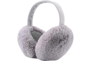 FIHDIOPO Ear Muffs, Women Earmuffs Winter Accessories Fluffy Plush Adults Outdoor Thermal Ear Warmer Skiing Running Ears Covers Protector from Wind Cold Fashion Gift for Girls Ladies Men UK