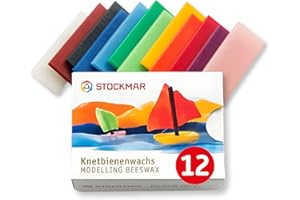 Stockmar 51200 - Knetbienenwachs, 100 x 40 mm, 12 Farben