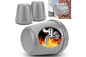Hydream 2 Stück Thermoschutz für Garten-Wasserhahn, Verdickung Außen Wasserhahn Abdeckung Frostschutz kältebeständig Wasserhähne Abdeckungen, Kunststoff Winterfester Wasserdicht für Spigot Cover-Grau