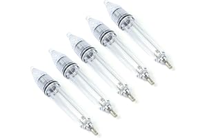 Piscorush LED Underwater Fishing Light 5pcs Deep Drop LED Light Attractants Waterproof Flashing Attractive Light Bait Lure Lamp Fish Tools 5 Colors 4.7“ 6.7“ (Blue Flash, 6.7“ 5PCS)