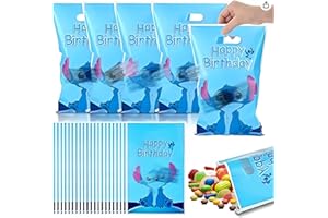 BGTLJKD Sacs Cadeaux, 50 Pièces Sacs Anniversaire Enfant, Sachets Anniversaire Garcon et Filles, Sacs de Cadeau Pochette Bonbon Anniversaire pour Enfants Fête D'anniversaire