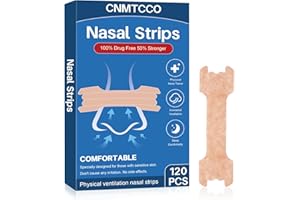 CNMTCCO Nasal Strips,120 Pcs Nose Strips Anti Snoring Devices for Man and Women,Relieve a Blocked Nose Due to colds, Allergies, Snore Stopper for Sleep ＆ Sports | Helps Reduce Snoring | Drug-Free