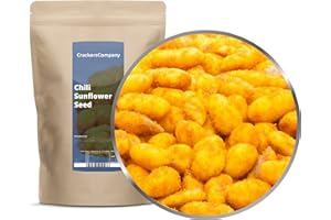 CRACKERSCOMPANY 2 x 500g Sonnenblumenkerne leicht gesalzen mit Chili und Kurkuma vegetarisch Premium Qualität vegan laktosefrei glutenfrei fettarm