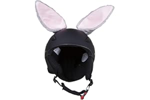 Hoxyheads Oreilles de casque de ski lapin Rabbit pour adultes skieurs, Taille unique, Noir (black), Gris (gray)