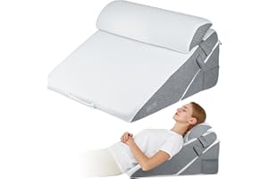 GROWNEER Verstellbares Keilkissen aus Hochdichteschaum – Ergonomisches Kissen für Bett und Sofa, Kopf- und Beinkissen bei Reflux und Schlafapnoe, Rückenkissen zum Lesen oder Fernsehen