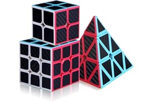 EACHHAHA Zestaw kostek do szybkiego obracania 2x2 + 3x3 + piramida, 3 w 1,profesjonalny standard, wygładzona rotacja, mocne i trwałe, ekskluzywne pudełko opakowawcze, idealny na prezent