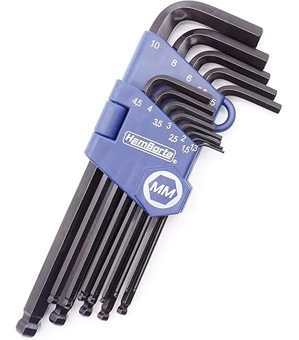 Drixet lungo braccio a sfera esagonale driver chiave a brugola sae-inch e metriche set con una valigetta. (26 pezzi Drixet lungo braccio a sfera esagonale driver chiave a brugola sae-inch e metriche set con una valigetta. (26 pezzi